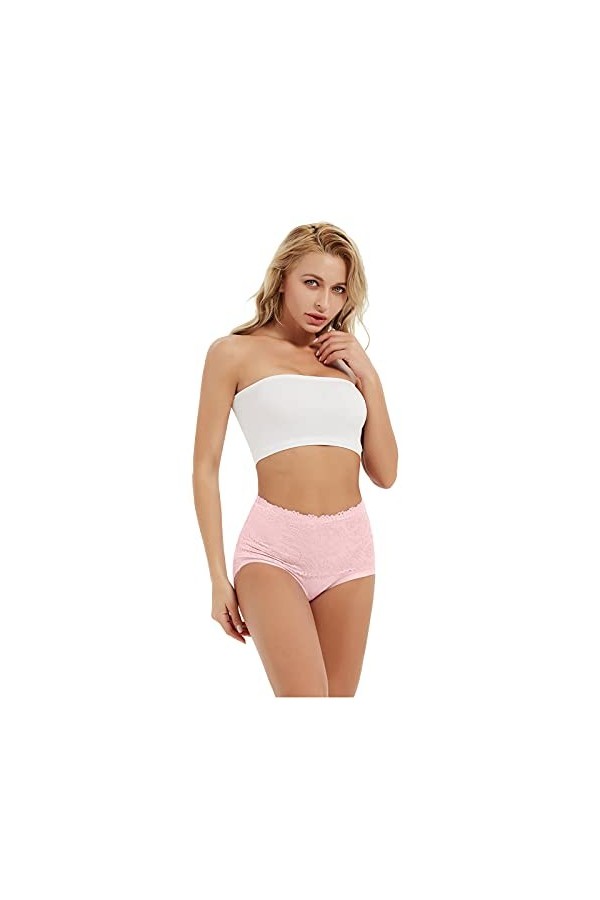 PANPANY Culottes pour Femme Multipack sous Vetements Dentelle Confortables Sexy Slips Taille Basse sans Couture Multicolore F