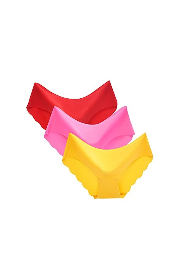 PANPANY Culottes pour Femme Taille Basse Panties Culottes Multipack Multicolore Soutien-Gorge Tanga Dentelle Sexy sans Coutur