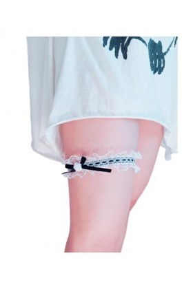 Black Sugar Jarretière Accessoires Nuptiale Jarretière Femme Mariées Mariage Jarretelles Ruban Dentelle Neoud Fleur Lacet Lol