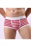 Générique Lingerie Homme Sexy Hot Pochette Sexy Striped Briefs Renflement Respirer sous-vêtements Shorts Slips Hommes sous-vê