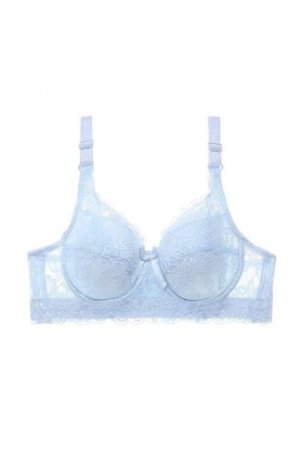 sous-vêtements Sexy en Dentelle froncée pour Femmes avec Bretelles de Soutien-Gorge sous-vêtement Ski Light Blue, 95D 