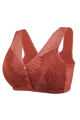 liaddkv Fermeture extra élastique réglable dentelle sport femmes doublure avant respirant soutien-gorge hommes lingerie latex