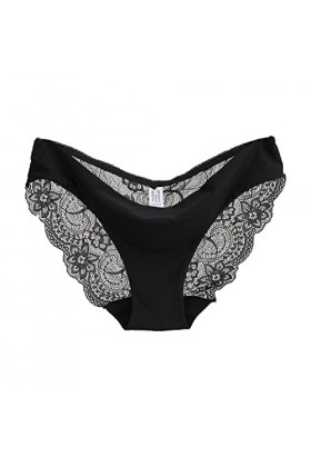 Culotte Invisible Femme sans Couture Culotte Dentelle Sexy Transparente Taille Basse Culotte Shorty String Sexy Coquine Hot S