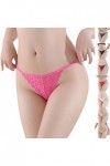 Tanga-Strings pour Tanga Femme en Sexy Slip Simple Dentelle Patchwork Culottes Stretch Pure Couleurs Lingerie de Coton Hipste