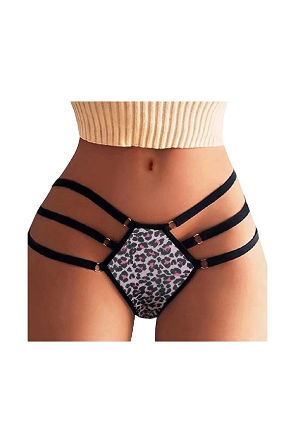 Drôle Sous-vêtements Femme Sexy Strings T-Pantalons Grand Élastique Léopard Sous-Vêtements Loukong Sous-Vêtements Lingerie Fe