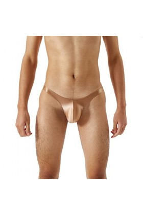 Robes Kimono pour Hommes Mince Brillant Soyeux Ultra Taille Basse Thong T Pantalon. Humoristique Homme Coffee, XXL 