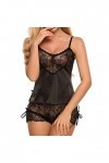 Lingerie Femme Sexy Ensemble Homme Sexy Hot y29k Pyjama Set et Pyjama Satin 2 pièces Sexy pour Femmes avec Shorts en Dentelle