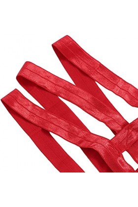 NHNKB Ensemble de lingerie sexy en dentelle avec jarretière en acier et sous-vêtement de ski pour homme et femme, rouge, S