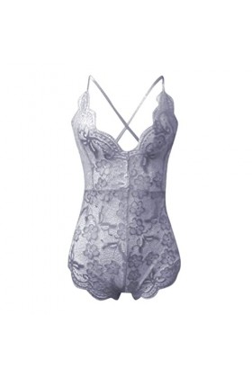Lingerie Sexy Femme Nuisette Ouverte Sexy Décolleté en V Sexy Teddy Sexy Chic Porte Jarretelle Sexy Ensemble Mesh Vêtements d