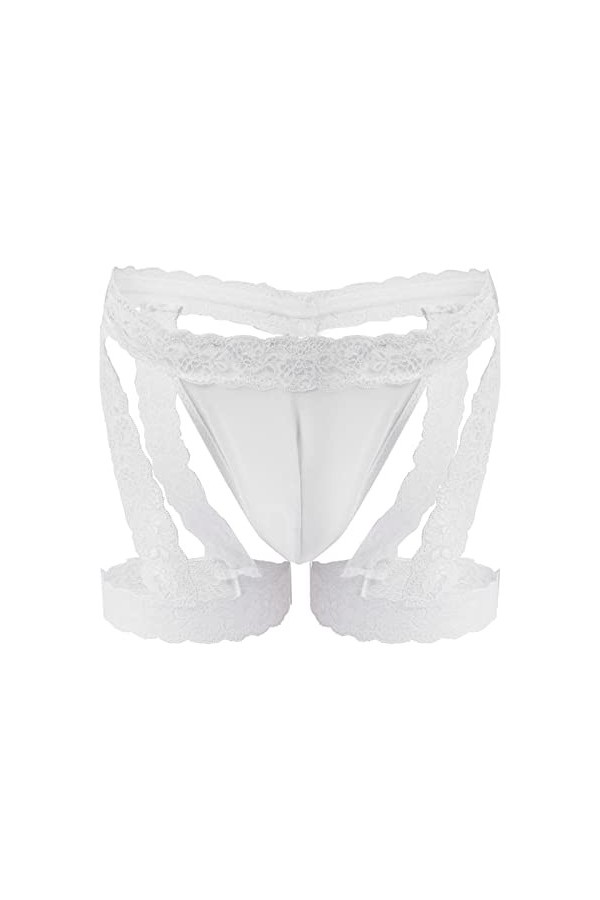 Générique Tenue Sexy Latex Hommes Dentelle Simple Personnalité Mode Casual Sexy Mini String sous-Vêtements T Pantalon Ensembl