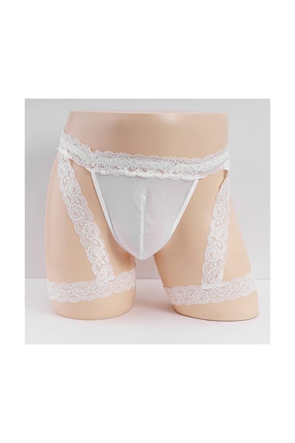 Générique Tenue Sexy Latex Hommes Dentelle Simple Personnalité Mode Casual Sexy Mini String sous-Vêtements T Pantalon Ensembl