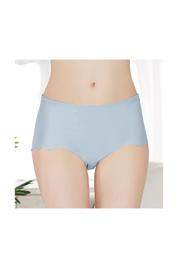 Culottes Couleur Unie Femme Slips de Absorbante Menstruelle Pantalons Triangle en Pur Coton et Soie 2023 Nouveau Stretch Stri