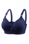 Soutien-Gorge sans Doublure sans Fil en Coton Mince pour Femme Taille Plus Blue, 100C 