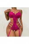 Lingerie Femme Sexy Ensemble Homme Sexy Hot y21k Femmes Snap Entrejambe Lingerie Sexy Dentelle Body Deep V Teddy Dentelle Pus