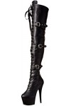 Pleaser ADORE-3028 Blk STR Faux Leather/Blk Matte UK 6 EU 39 