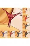 KEIZHUONIQIU Strings pour Tanga pour Femmes Sexy Slips Chic Dentelle Culottes Taille Haute Pure Couleurs Lingerie Tentation P