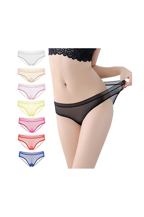 en T String Ficelle pour Tanga Femmes en Sexy Slip Respirants Crochet Dentelle pour Femmculottes Creux Out Grande Taille sous