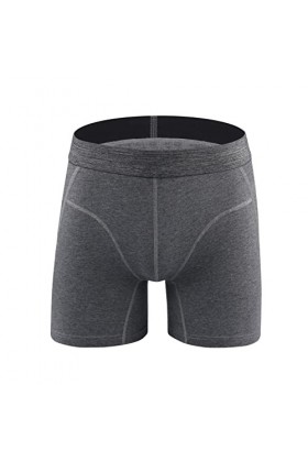 Beokeuioe Sous-vêtements de sport pour homme - Boxer de sport - Long avec empiècement - En bambou - Coupe ajustée, b gris, XX