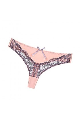 Femmes chaudes basses avec culottes nouées en patchwork en dentelle pour lingerie de police, lilas, XL