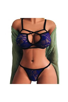 Générique Lingerie Sexy Femme Coquine Hot - Soutien-Gorge Invisible Nuisettes Transparentes Sensuelle String Femme Sexy Hot C