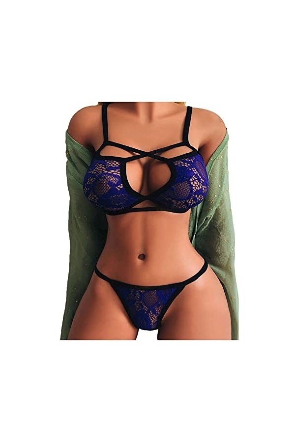 Générique Lingerie Sexy Femme Coquine Hot - Soutien-Gorge Invisible Nuisettes Transparentes Sensuelle String Femme Sexy Hot C