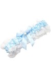 Topkids Accessories Jarretière de mariage bleue - Jarretière de mariage - Accessoires de mariage - Jarretière de mariée - Pou