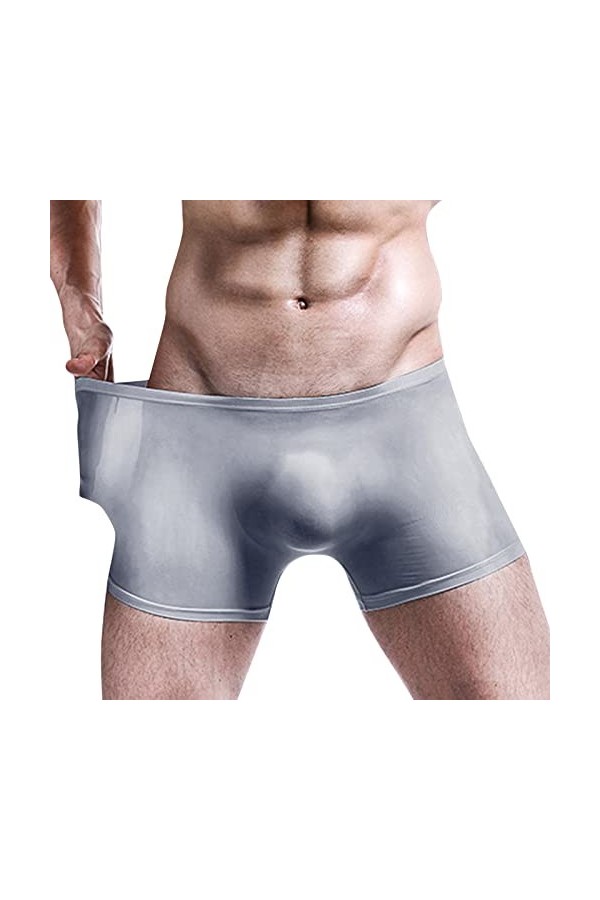 Générique String Homme Sexy Hot Dentelle Slips Boxer Hommes Sexy été Doux Mince Glace Transparente Soie Boxeurs Respirants Ho