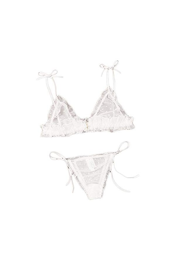 Lingerie Sexy Ensemble Femme Dentelle sous-Vetements 2 Pièce Ensemble Soutien Gorge et String Erotique Vêtements De Nuit Sexy
