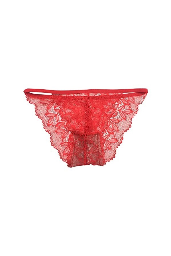 Générique Shorty Femme Stretch Mince Creux Dentelle Dames Culottes À Nœud Taille Basse Culotte sous Vetements Culottes Ouvert