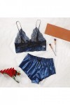 Lingerie Femme Sexy Ensemble Homme Sexy Hot y.2k Sleepwear Set Polyester Silk Bedroom Lady Lingerie Confort Blue, L 