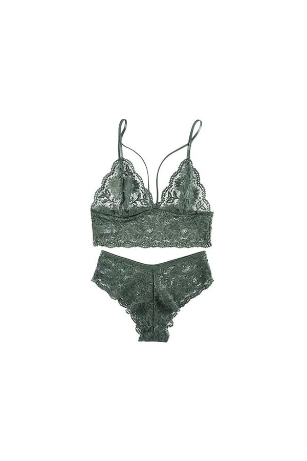 Femmes Slim écharpe Creuse Dentelle Sexy sans Cercle Sexy Lingerie V - Taille Basse Lingerie Sexy Ensemble de Lingerie