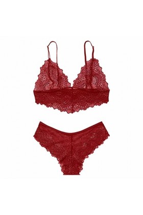 Femmes Slim écharpe Creuse Dentelle Sexy sans Cercle Sexy Lingerie V - Taille Basse Lingerie Sexy Ensemble de Lingerie