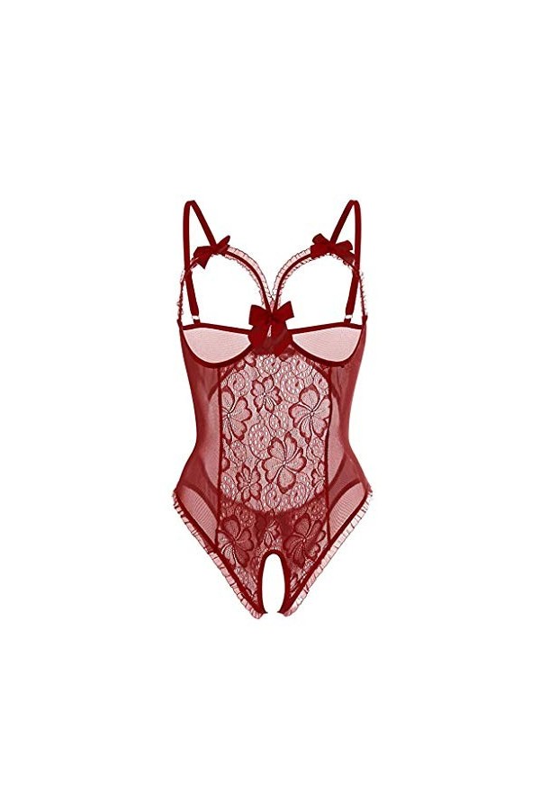 Lingerie Sexy Femme Dentelle Body Sensuelle Coquine Décolleté en V Sexy Teddy Sensuelle Coquin Sexy Hot Chaude Sexy Lingerie 