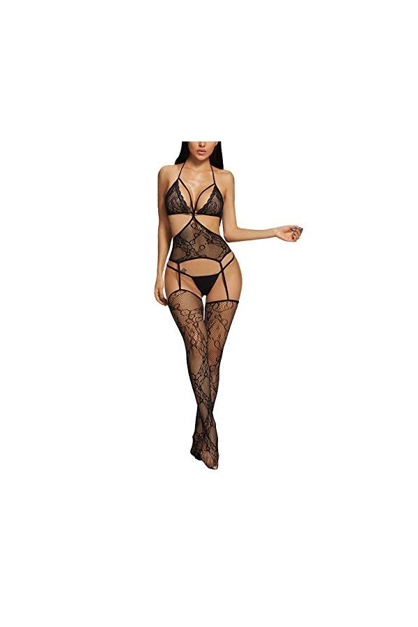 Générique Collant Sexy Ouvert Entre Jambes Mesdames Sexy Creux Net Bas Sexy Body Net Vêtements Femme Bodystocking Combinaison
