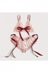 liaddkv Lingerie sexy pour femme, Rose, M