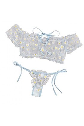 Lingerie Femme Sexy Ensemble Homme Sexy Hot y20k Broderie Femmes Strapless Thong Lingerie Dentelle Pyjama Bowknot Set Bra Sle