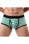Générique Lingerie Homme Sexy Hot Pochette Sexy Striped Briefs Renflement Respirer sous-vêtements Shorts Slips Hommes sous-vê