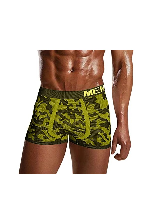 Générique String Homme Sexy Hot Dentelle Slips Boxer Hommes Camouflage Imprimé Respirant Mi Taille Sexy Stretch Slip Homme en