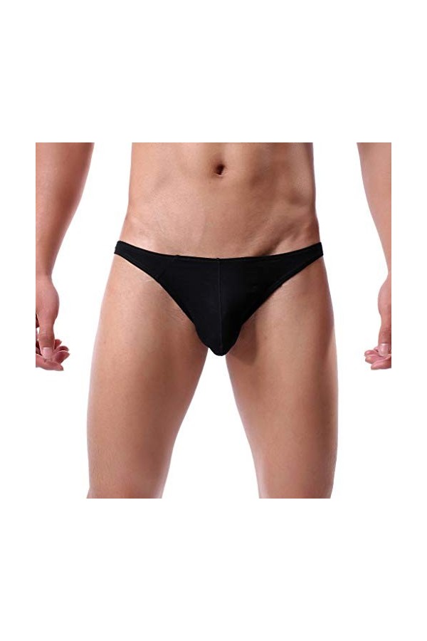 Générique String Homme Sexy Hot Dentelle Slips Boxer Style Hommes sous-vêtements Solides Knickers Doux Respirants Courts Brie