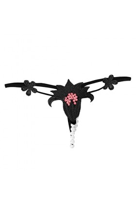 KEIZHUONIQIU G-String et Tangas Femme Sexy Slips Respirant Lace Patchwork Culottes Creux Out Pure Couleurs Lingerie Tentation