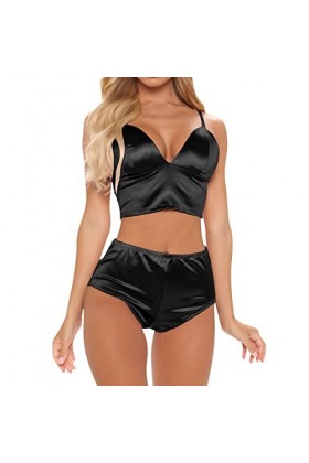 Lingerie Sexy Femme Coquine Hot Sexy Hot Harnais Robe See Through Col en V Profond Body Nuisette Erotisme Mini Short Coquine 