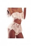 sous-Vetements Femme Erotique Lingerie Sexy Ensemble Sexy Ensemble Soutien Gorge et String 2 Pièce Vêtements De Nuit Dentelle