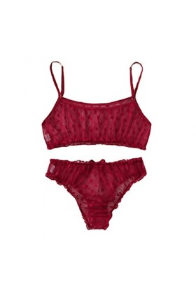 2023 New y2.k Style Lingerie Lingerie Sexy Wave PointLe PolyesterPour ShabillerOutside Lady Sexe Tenu Red, M 