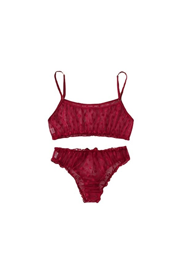 2023 New y2.k Style Lingerie Lingerie Sexy Wave PointLe PolyesterPour ShabillerOutside Lady Sexe Tenu Red, M 