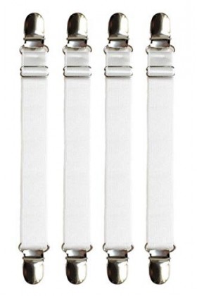 Clip de fixation porte-jarretelles antidérapant réglable ceinture élastique bidirectionnelle chaussette jarretière multifonct