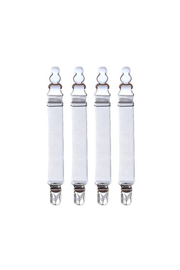 Clip de fixation porte-jarretelles antidérapant réglable ceinture élastique bidirectionnelle chaussette jarretière multifonct