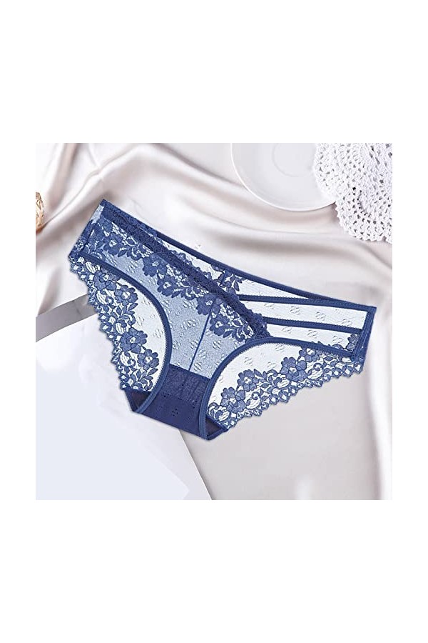 Culotte Invisible Femme sans Couture Culotte Dentelle Sexy Transparente Taille Basse Culotte Shorty String Sexy Coquine Hot S