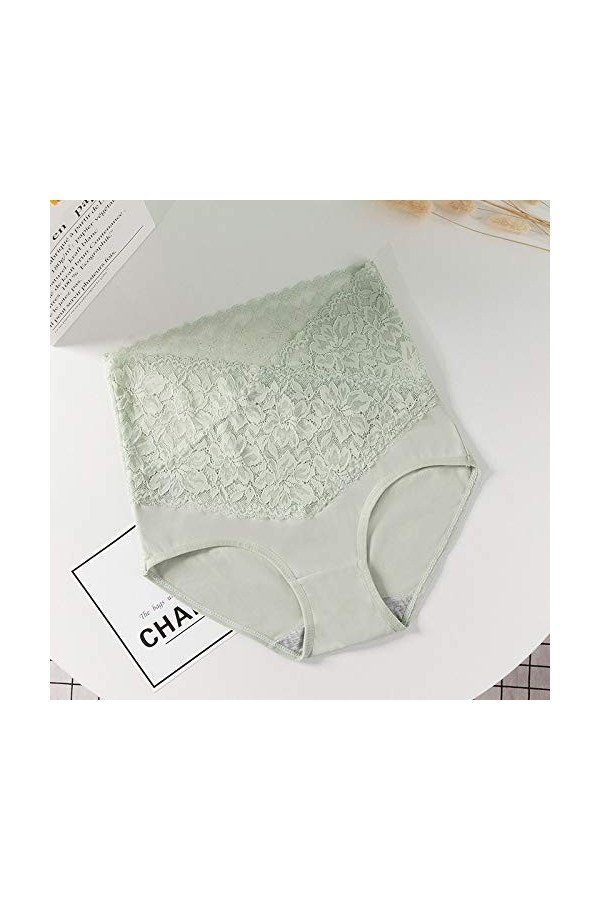 LDadgf Culotte sans couture pour femme en dentelle Sous-vêtements Corset Costume, vert, M