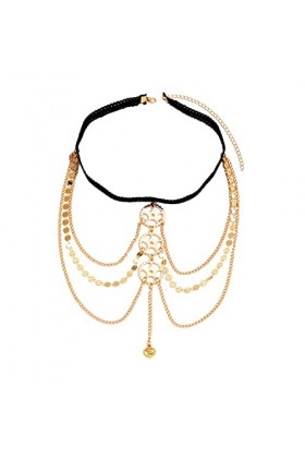 Sexy Hollow Out Gear Cuisse Chaîne de Corps Chaîne de Corps Harnais Punk Jambe Jarretière Ceinture Mode Bord de Mer Club Part