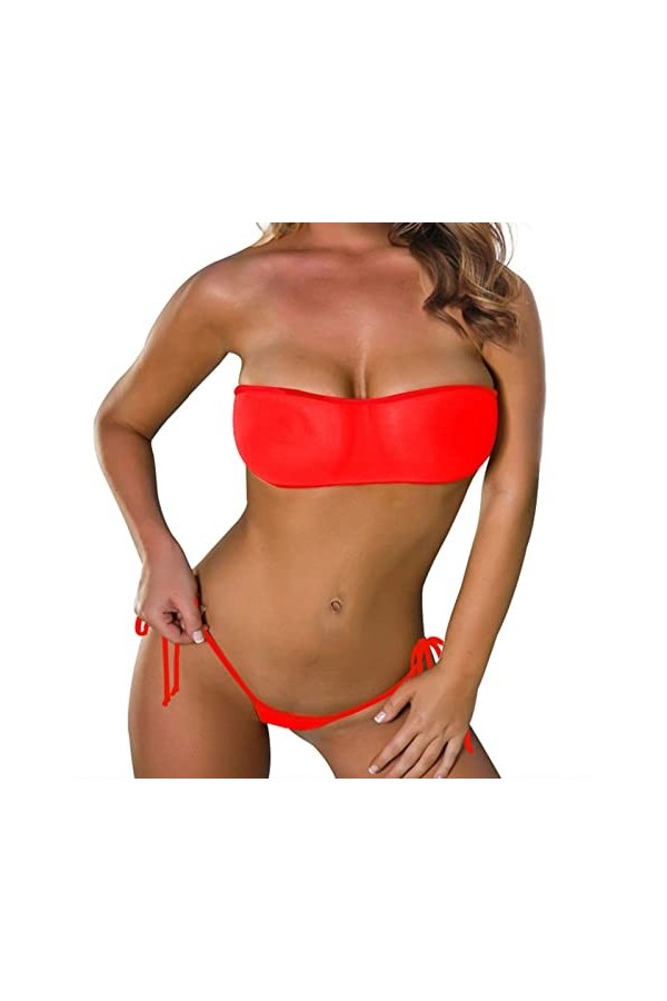 LDadgf Lingerie sexy en dentelle avec filet de pêche - Avec anneau en acier - Bretelles rembourrées - Rouge - Taille XXL
